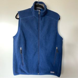 Patagonia Synchilla Fleece Vest Navy Blue full zip Mens Size Medium M